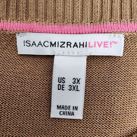 Isaac Mizrahi Live Womens Sweater Tank Sz 3X Brown Knit Ribbed Crew Neck A393431 - Picture 6 of 8